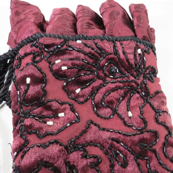 Beaded Tapestry Victorian high heel stocking (Satin lining) DOUBLE SIDED - Picture 4 of 10